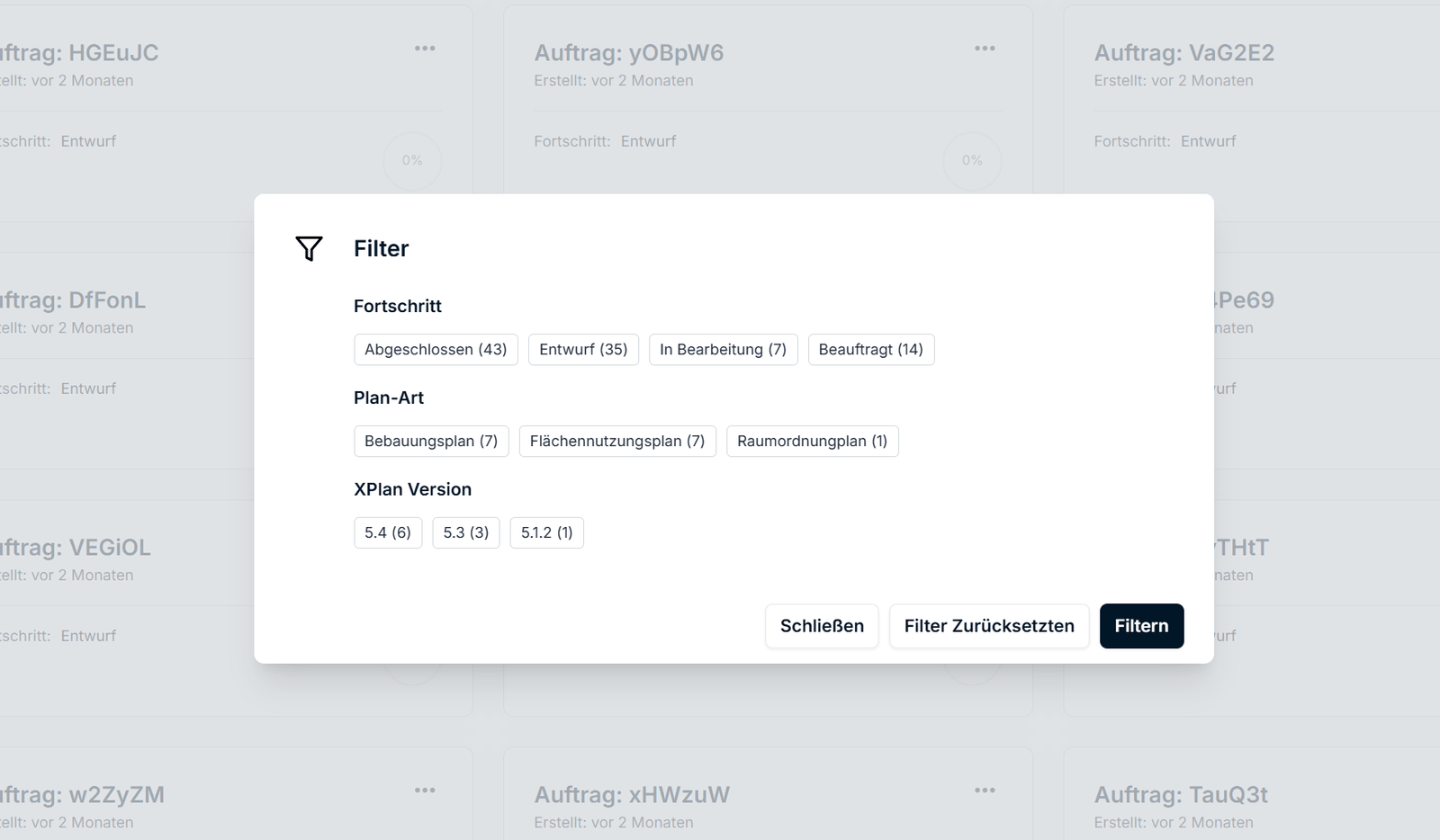 Release 1.4.16.1 – Neue Filterfunktion in XPlanung24: Bessere Übersicht und Organisation Ihrer Aufträge