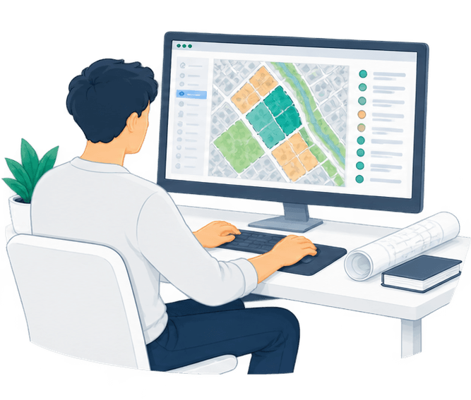 QGIS mit geöffnetem XPLANUNG24-Editor