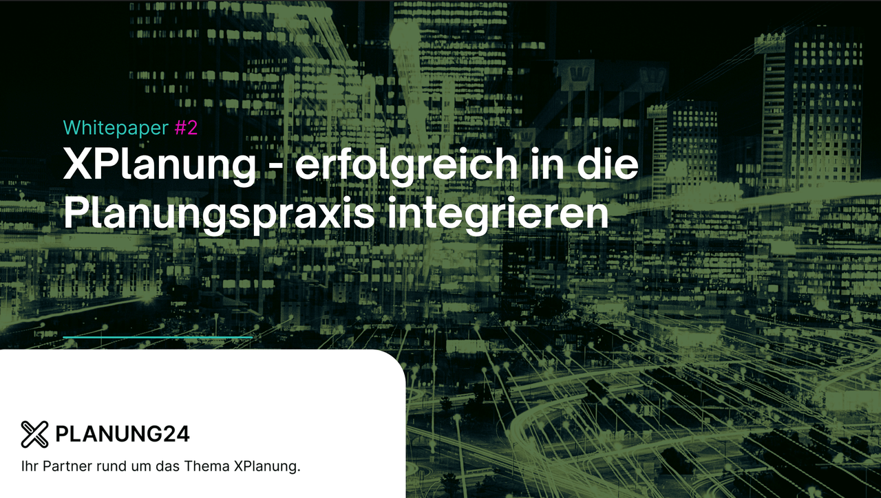 Titelseite des Whitepapers „XPlanung erfolgreich in die Planungspraxis integrieren“