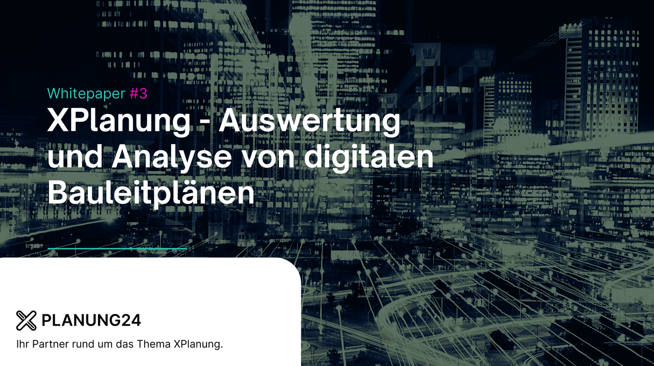 Titelseite des Whitepapers „XPlanung – Auswertung und Analyse von digitalen Bauleitplänen“