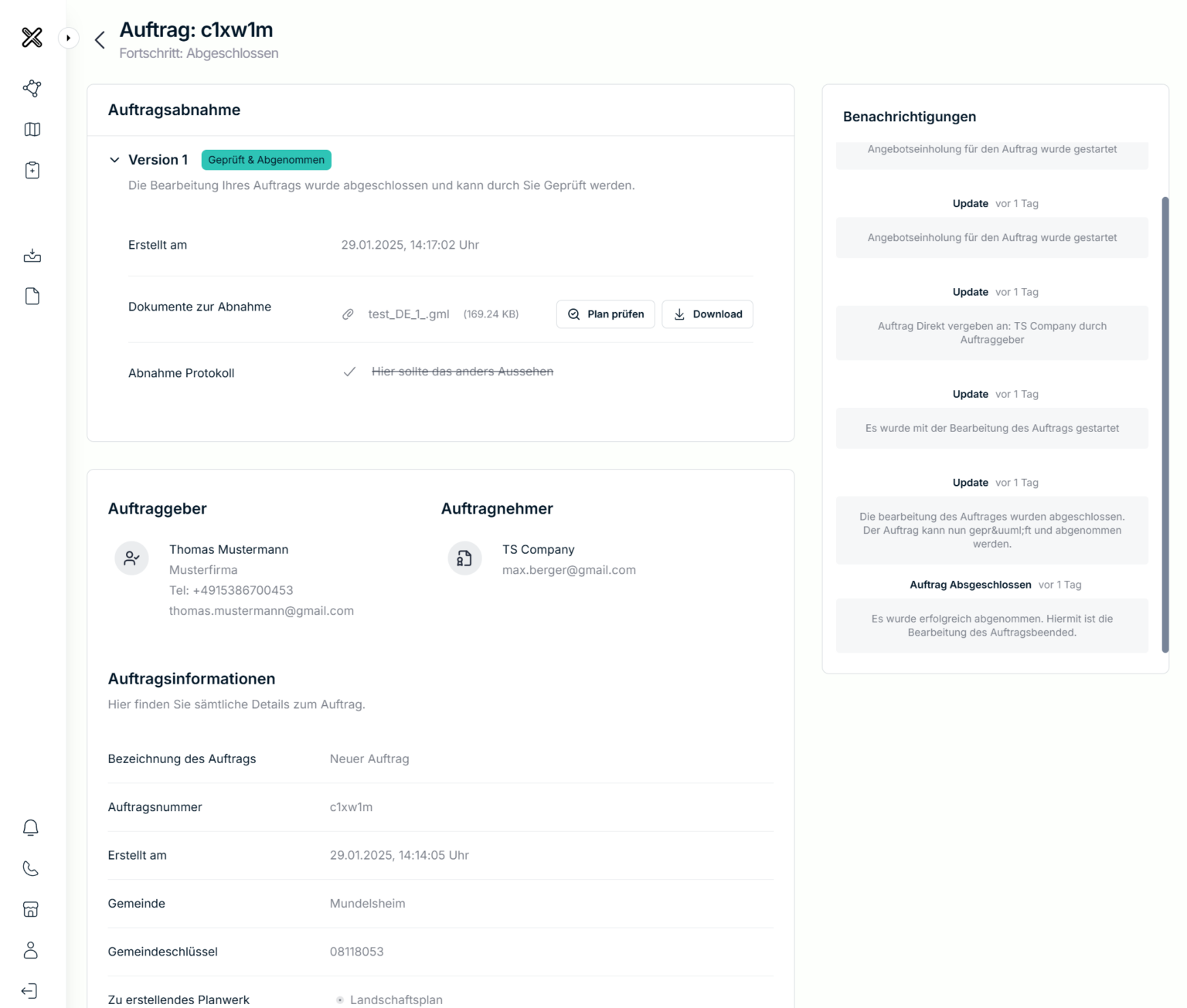 Auftragsdetails
